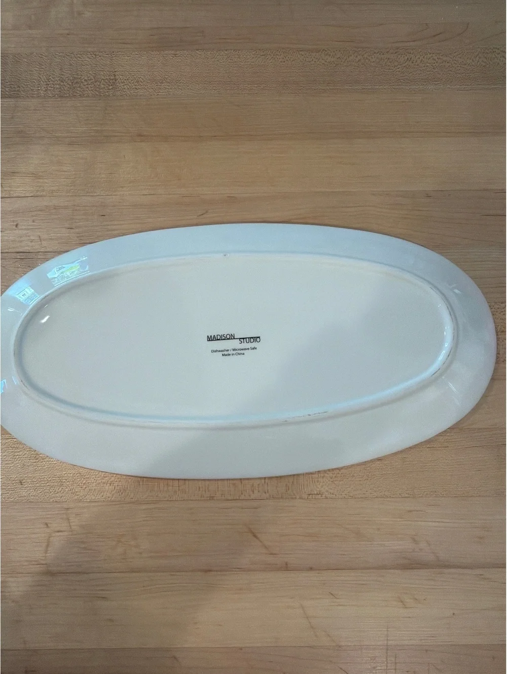 Madison Studio Simply Beautiful Oval Serving Platter with Lemon Design